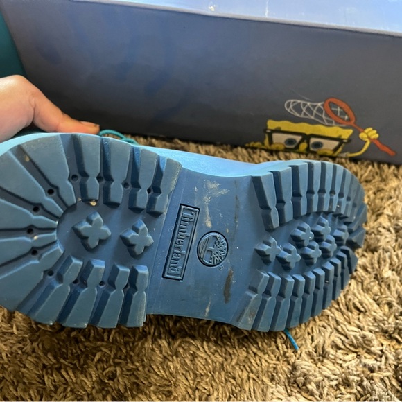 Timberland Kids Blue Boots with Fun Graphics - Picture 6 of 7